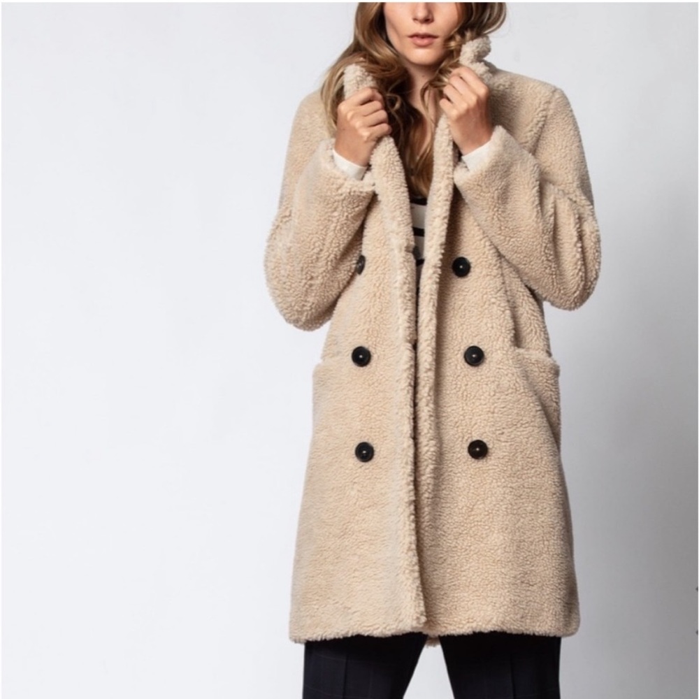 Zadig & Voltaire teddy mint coat